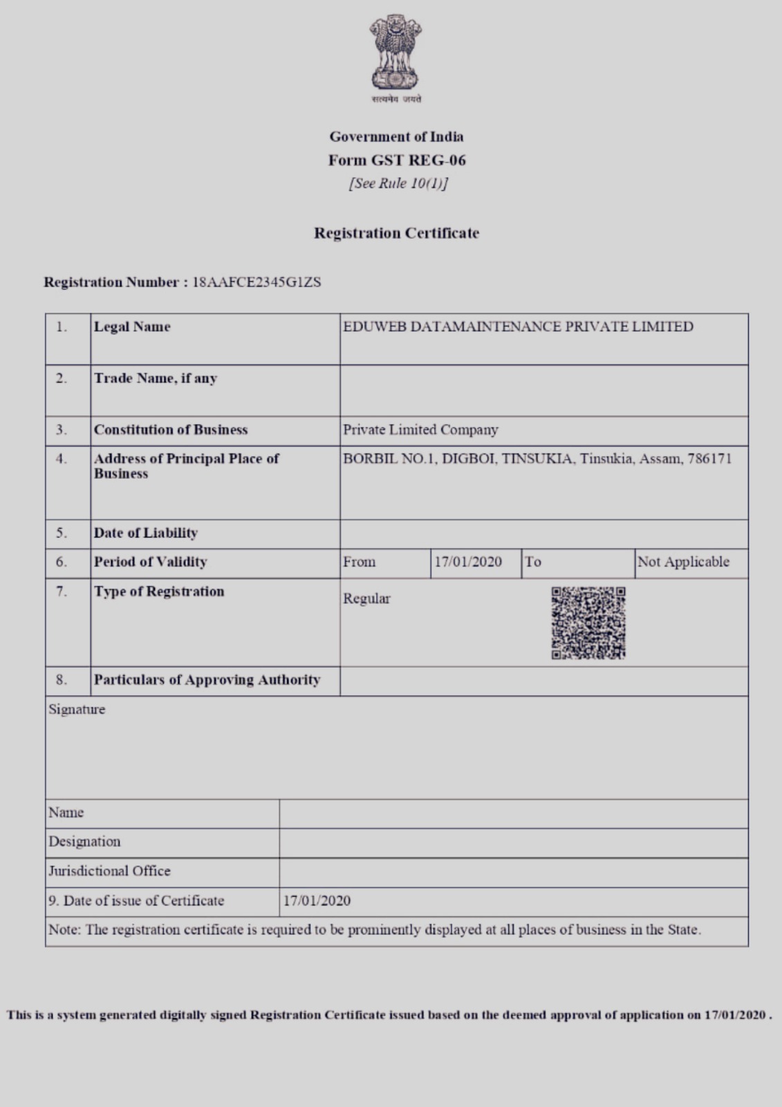 Government Registration